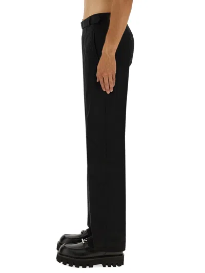 Alexander Mcqueen Pants With T-bar Belt In Black