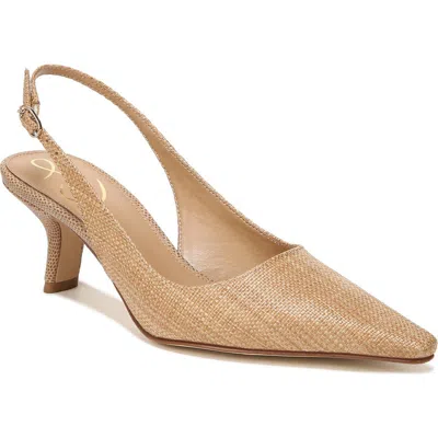 Sam Edelman Women's Bianka Slingback Pump In Tan Raffia In Brown