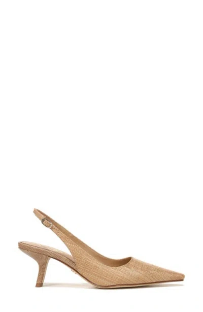 Sam Edelman Women's Bianka Slingback Pump In Tan Raffia In Brown