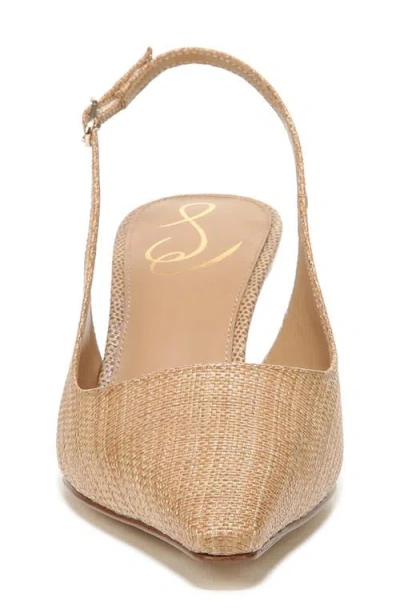 Sam Edelman Women's Bianka Slingback Pump In Tan Raffia In Brown