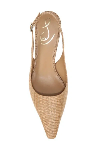 Sam Edelman Women's Bianka Slingback Pump In Tan Raffia In Brown