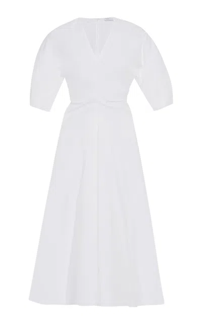 Rosetta Getty Stretch-cotton Poplin Dress In White
