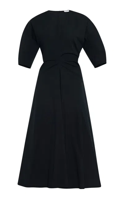 Rosetta Getty Stretch-cotton Poplin Dress In Blue