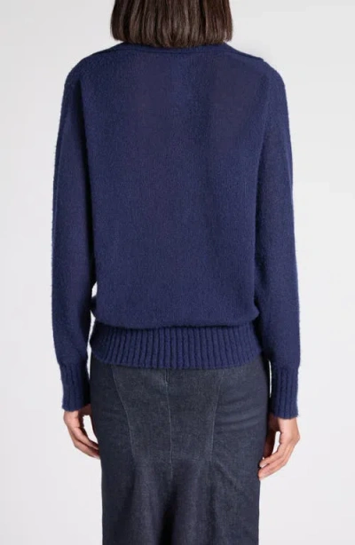 Tom Ford Johnny Collar Cashmere Sweater In Blue