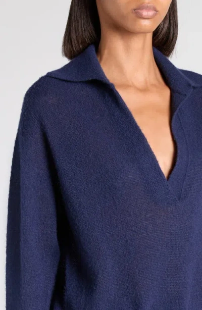 Tom Ford Johnny Collar Cashmere Sweater In Blue