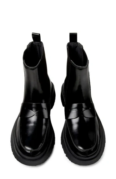 Camper Walden Loafer Chelsea Boot In Black