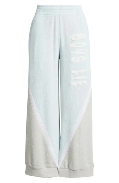 Boys Lie Private School Thermal Sweatpants In White