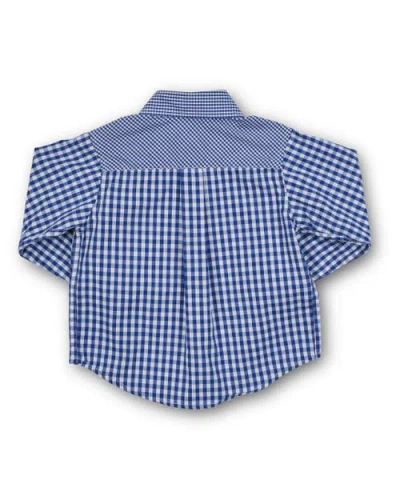 Florence Eiseman Gingham Button Down Shirt In Blue