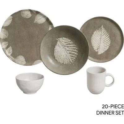 Porto Brasil Seiva 20 Pc. Dinnerware Set, Service For 4 In Gray