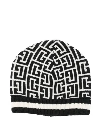 几何图案套头帽