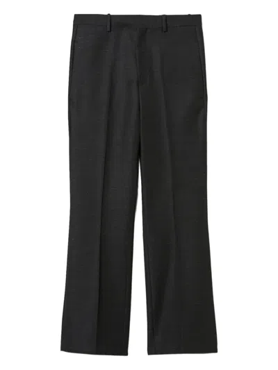 Bite Studios Credo Bootcut Wool-silk Trousers In Black