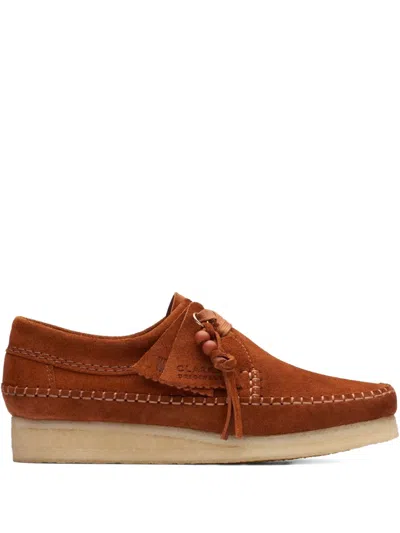 Clarks Originals Weaver "ginger Suede" Derby Shoes In Brown