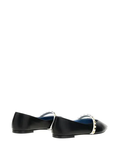Alexander Mcqueen Leather Ballerina In Black