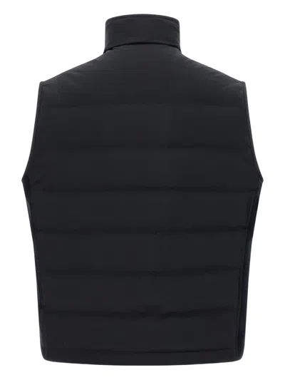 Brioni 'golf Capsule' Sleeveless Padded High Collar Vest In Blue