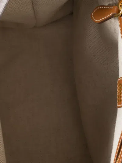 Miu Miu Leather-trimmed Flap Backpack In Gray