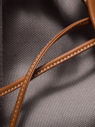 Miu Miu Leather-trimmed Flap Backpack In Gray