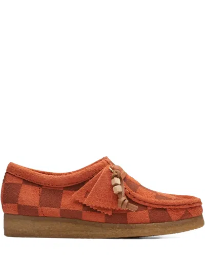Clarks Originals Wallabee "orange" Loafers In Brown