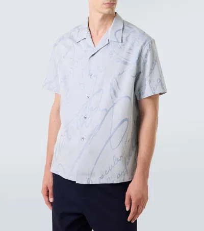 印花棉质、羊毛与真丝保龄球衬衫