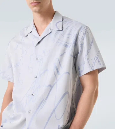 印花棉质、羊毛与真丝保龄球衬衫