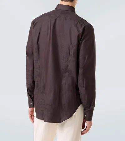 印花真丝与棉质衬衫