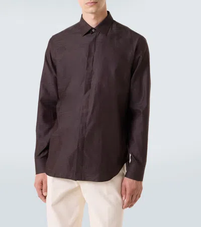 印花真丝与棉质衬衫