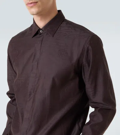 印花真丝与棉质衬衫