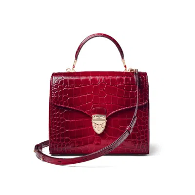 Aspinal Of London Mayfair Red Crocodile Print Bag In Red