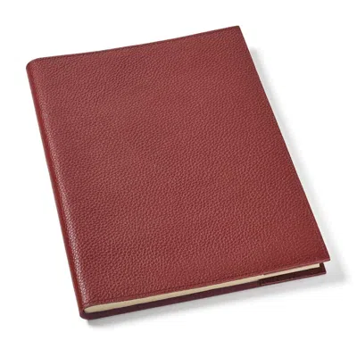 Aspinal Of London A4 Refillable Journal In Red