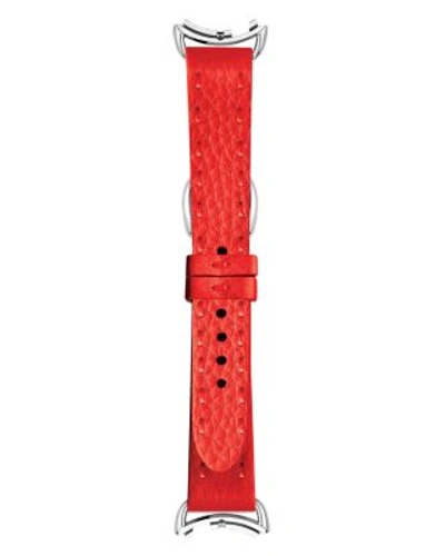 Shop Fendi Selleria Red Leather Watch Strap, 18mm
