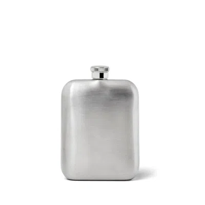 Aspinal Of London Black 5oz Stainless Steel Hip Flask And Leather Pouch
