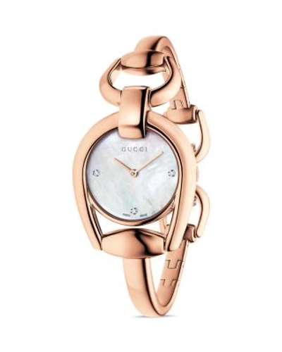 Shop Gucci Horsebit Watch, 28mm In Mop