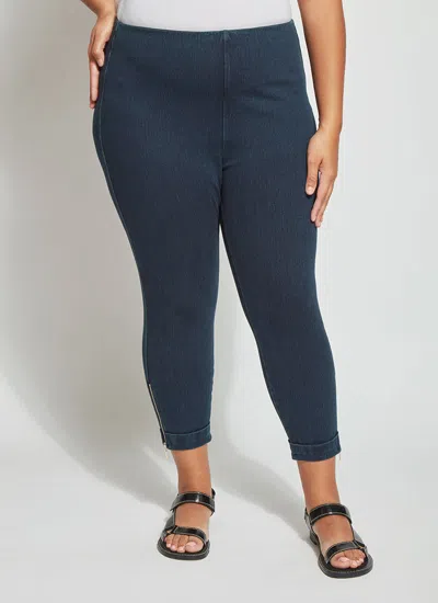Lyssé Lysse Denim Stripe Crop Pants In Blue
