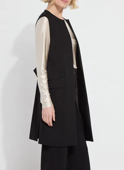 Lyssé Denver Ponte Sleeveless Coat In Black In Black