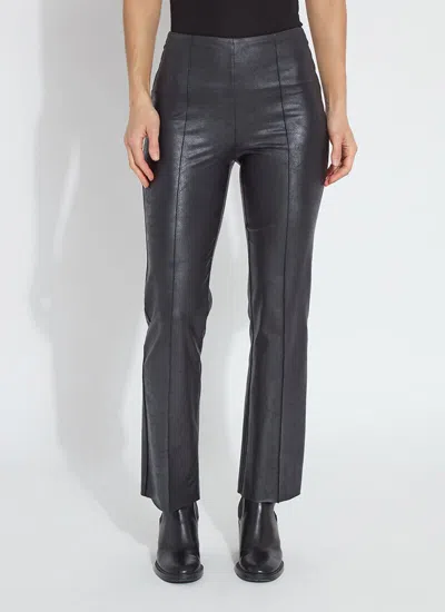 Lyssé Elysse Foiled Faux Leather Bootcut Pants In Black