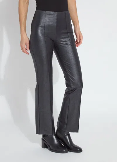 Lyssé Elysse Foiled Faux Leather Bootcut Pants In Black