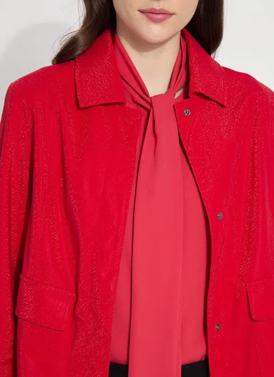 Lyssé Kendra Vegan Suede Jacket In Deep Red In Red