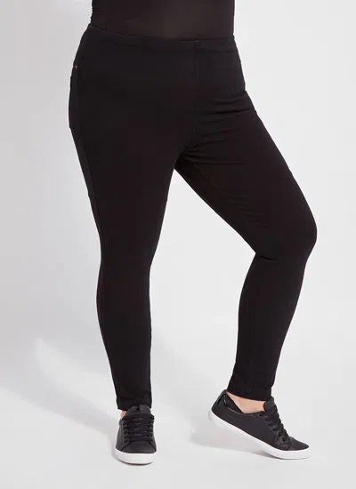 Lyssé Flattering Cotton Crop Legging Curvy In Black