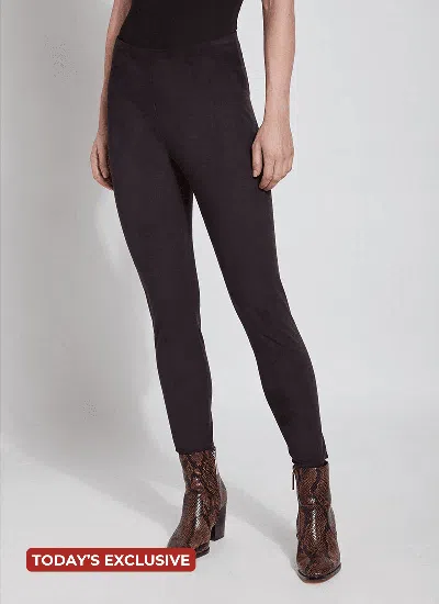 Lyssé Hi Waist Suede Legging (28.5" Inseam) In Black