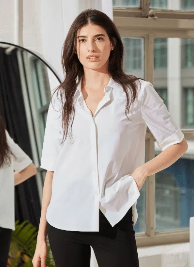Lyssé Josie Button Down In White
