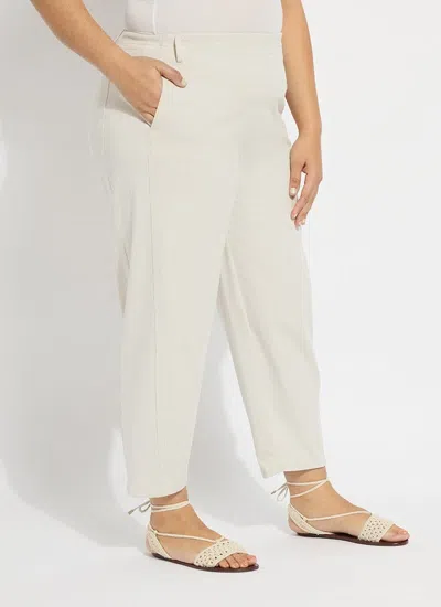Lyssé Anelise Barrel Trouser (plus Size, 26" Inseam) In White