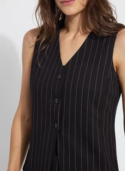 Lyssé Marisa Ponte Vest In Soft Stripe