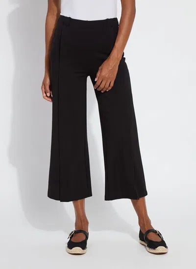 Lyssé Kori Pleat Detail Cropped Pant (24" Inseam) In Black