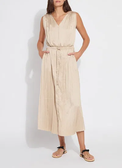 Lyssé The Packable Pleated Dress In Chablis In Neutral