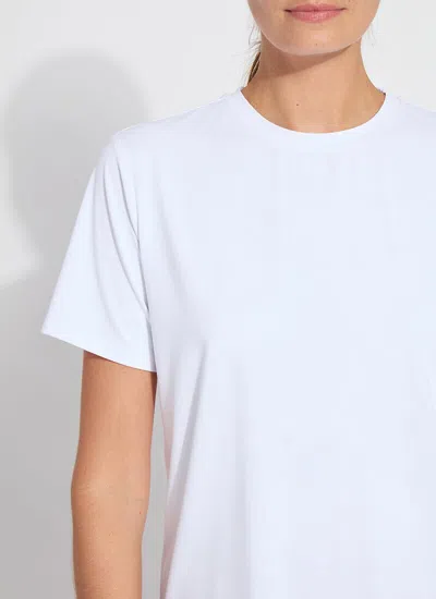 Lyssé Perfect Box-cut Tee Curvy In White