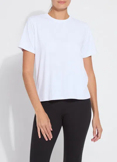 Lyssé Perfect Box-cut Tee Curvy In White