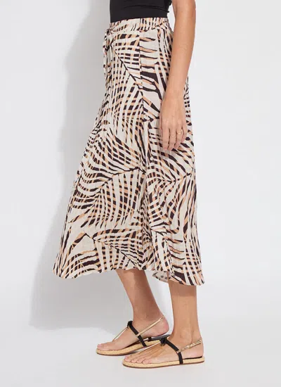 Lyssé Packable Pleated Printed Skirt In Pool Side Palm