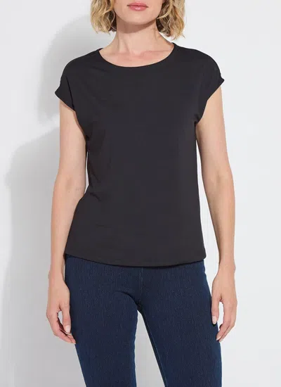 Lyssé Tials Cap Sleeve T-shirt In Black