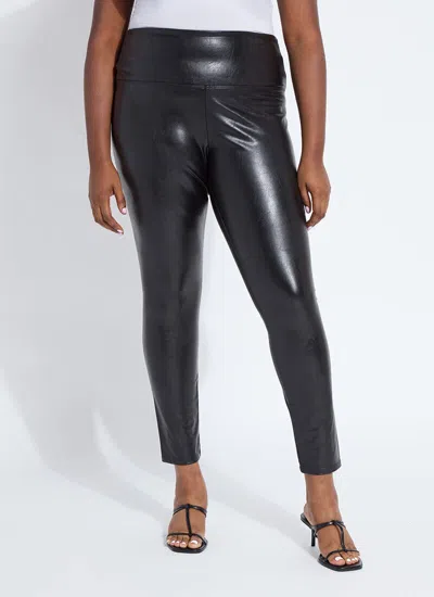 Lyssé Textured Leather Legging (plus Size, 28.5" Inseam) In Brown