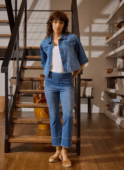 Lyssé Lysse Ankle Denim Baby Bootcut In White