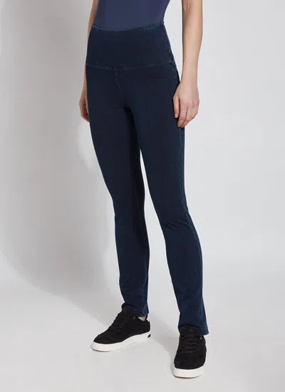 Lyssé Medium Control Flattering Cotton Leggings In Blue